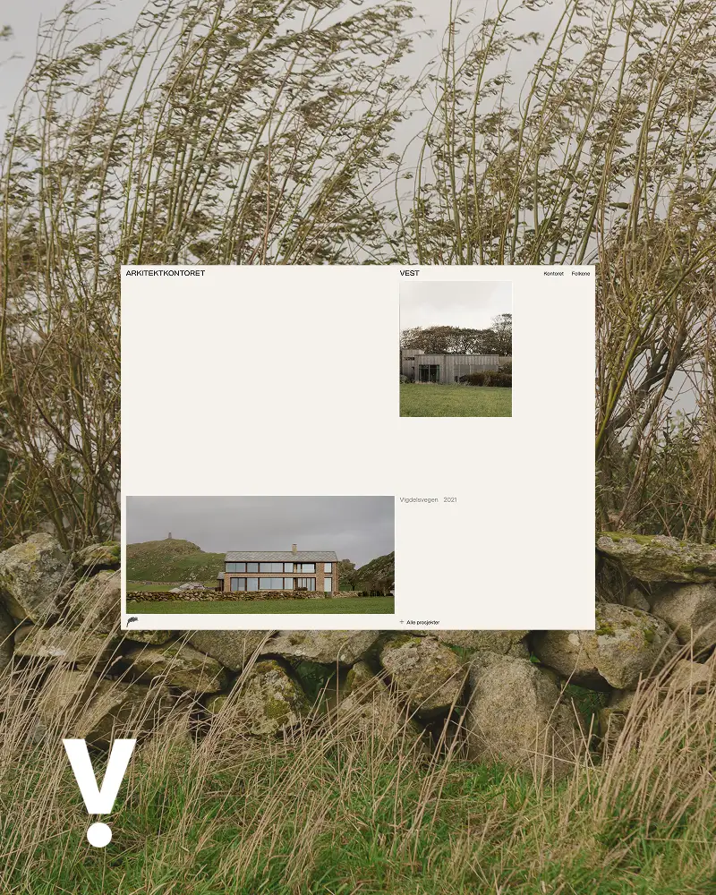 Gold for Arkitektkontoret Vest website